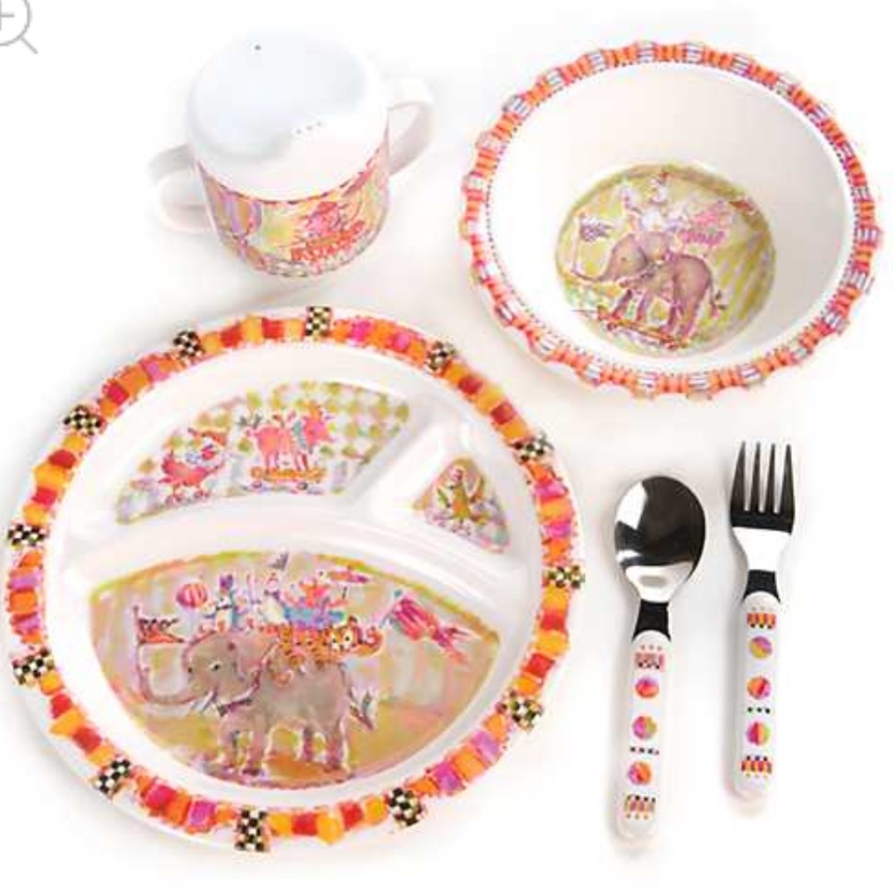 Mackenzie Childs Toddler’s Dinnerware Set, NWT